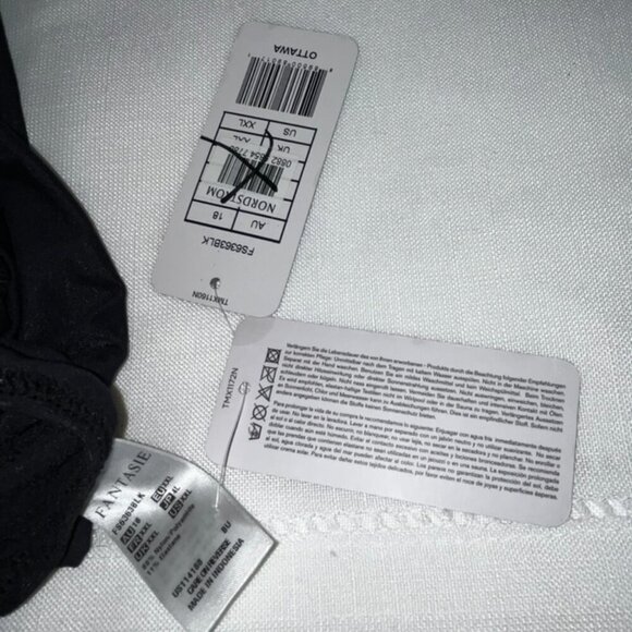 NWT fantasie Ottawa Deep Gathered Bikini Brief in Black Size XXL - Picture 8 of 9